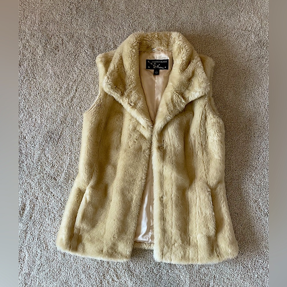 New Designer Kristen Blake Fur Vest Jacket